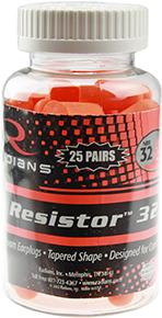 Radians Resistor 32 Foam Ear Plugs Uncorded Orange 25 pr. Jar