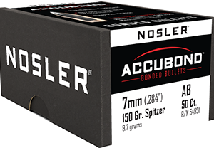 Nosler AccuBond Bullets 7mm 150 gr. Spitzer Point 50 pk.