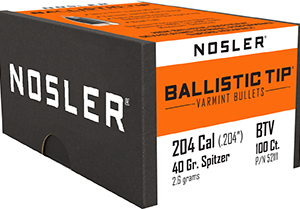 Nosler Ballistic Tip Varmint Bullets .204 Cal. 35 gr. Spitzer Point 50 pk.