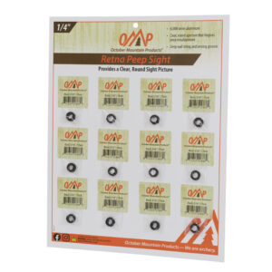 October Mountain Retna Peep Sight Black 1/4 in. 12 pk.