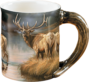 Wild Wings Sculpted Mug Autumn Mist Elk