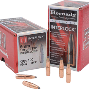 Hornady Boat Tail Spire Point Bullets 6 mm. .243 in. 100 gr. 100 pk