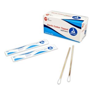 Cotton tipped applicator, Sterile 6″, 200 per box