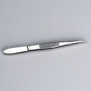Deluxe Tweezers, 4-1/2″ Stainless Steel, Pointed Edge, 1 each